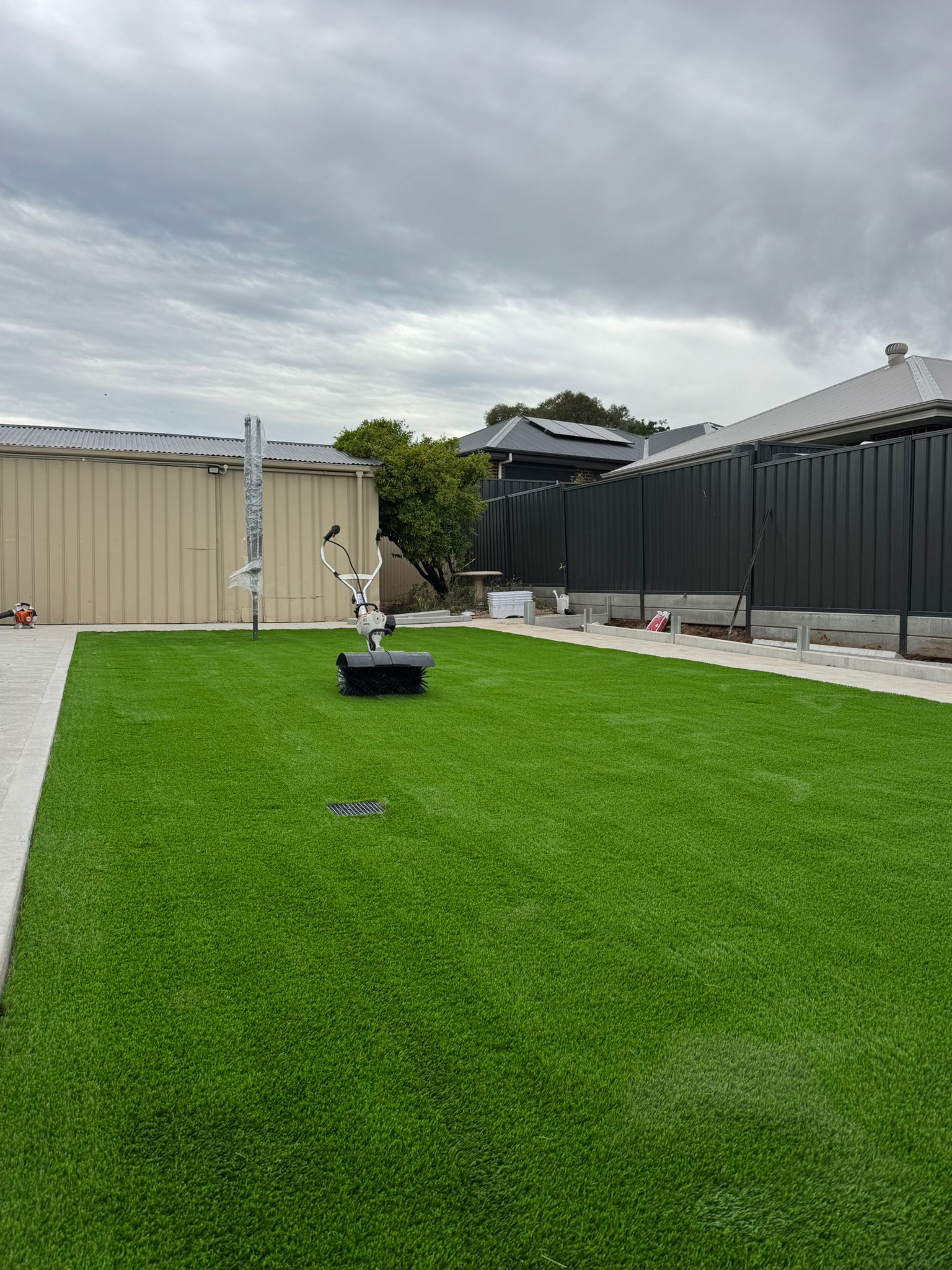 Artificial turf installation